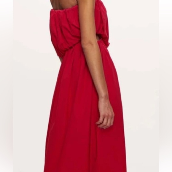 Esse Studios Red Italian Cotton Cutout Dress- US6 - Picture 3 of 14